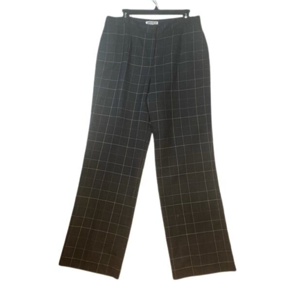 Pendleton wool Black & Yellow and light purple  Windowpane checkered Plaid Pants - Picture 1 of 8